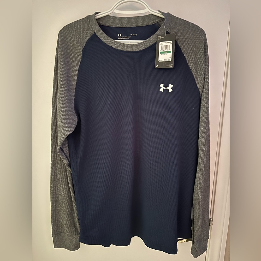 Men’s size Large Under Armour long sleeve waffle shirt “loose fit”